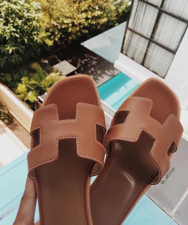 Strapmaven | Sandales Cuir Modernes à Design H