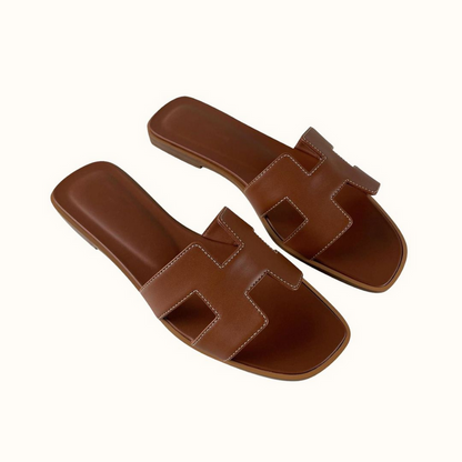 Strapmaven | Sandales Cuir Modernes à Design H 